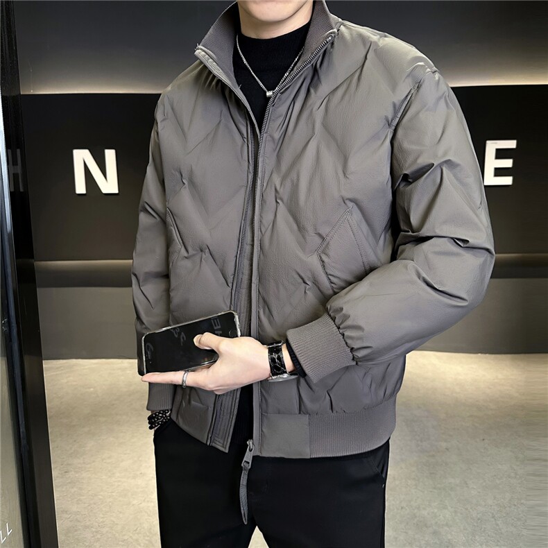 88151-P225M-3XL标50绒针织领立领短款羽绒服充绒量140-180g,男装羽绒服,电商B321-1