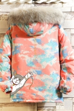 MC49013-P135大毛领迷彩衣男大码加厚服男袄子砖墙挂拍，男装棉衣，电商A040A