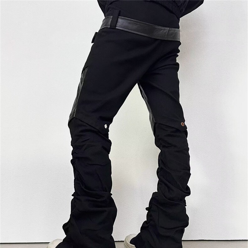 水洗做旧cleanfit牛仔裤男微喇弯刀vibe显瘦黑色裤子AM3194P75,男装牛仔裤,星座1013-5