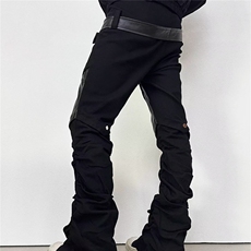 水洗做旧cleanfit牛仔裤男微喇弯刀vibe显瘦黑色裤子AM3194P75，男装牛仔裤，星座1013-5