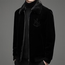 DLSN98755新款2021男式翻领水貂领外套金貂绒保暖夹克P800，男装夹克，电商B360