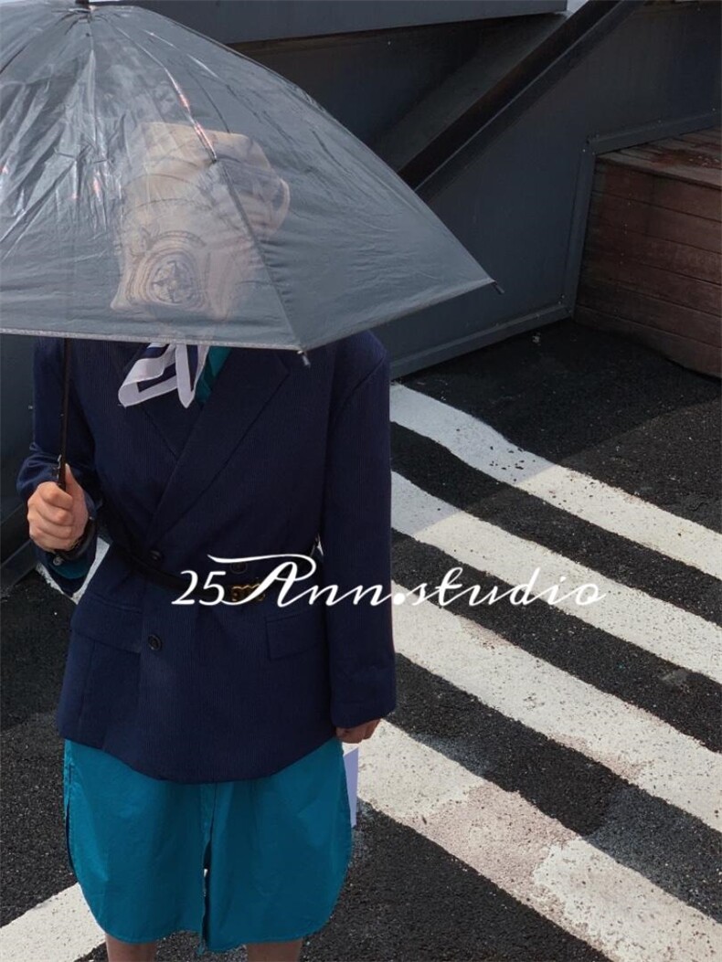 细条廓形西装，女装西装，25Ann·Studio