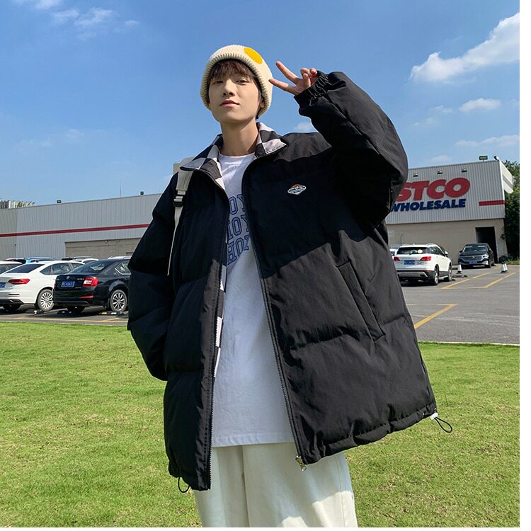 两面穿羽绒棉服外套男冬加厚潮牌格子情侣面包服棉衣袄子JK8012,男装棉衣,星座516A