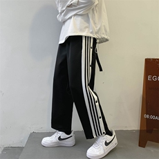 现货排扣裤子男运动休闲长裤宽松中性阔腿韩版潮流篮球裤779-p35，男装休闲裤，星座1008