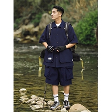 户外机能风套装短衬衫-2304Y-P75短裤-2304K-P751套2304-P150，男装衬衫，星座112A