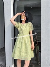 提花重工艺订珠连衣裙，女装连衣裙，天使公主