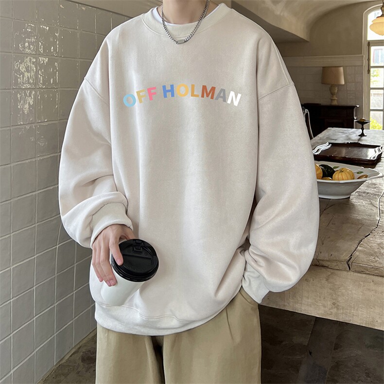 量大优可提供视频麂皮绒卫衣圆领HD019-1-LPYL4193-P30,男装卫衣,电商019-1