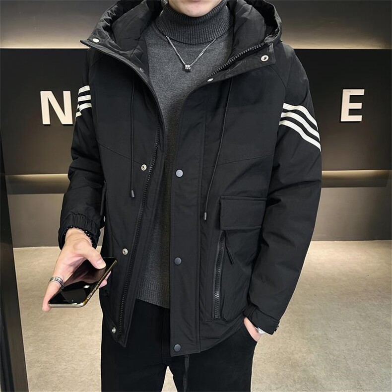 标DS-A225-2025冬季新款羽绒服男士短款连帽加厚工装羽绒外套,男装羽绒服,电商A225
