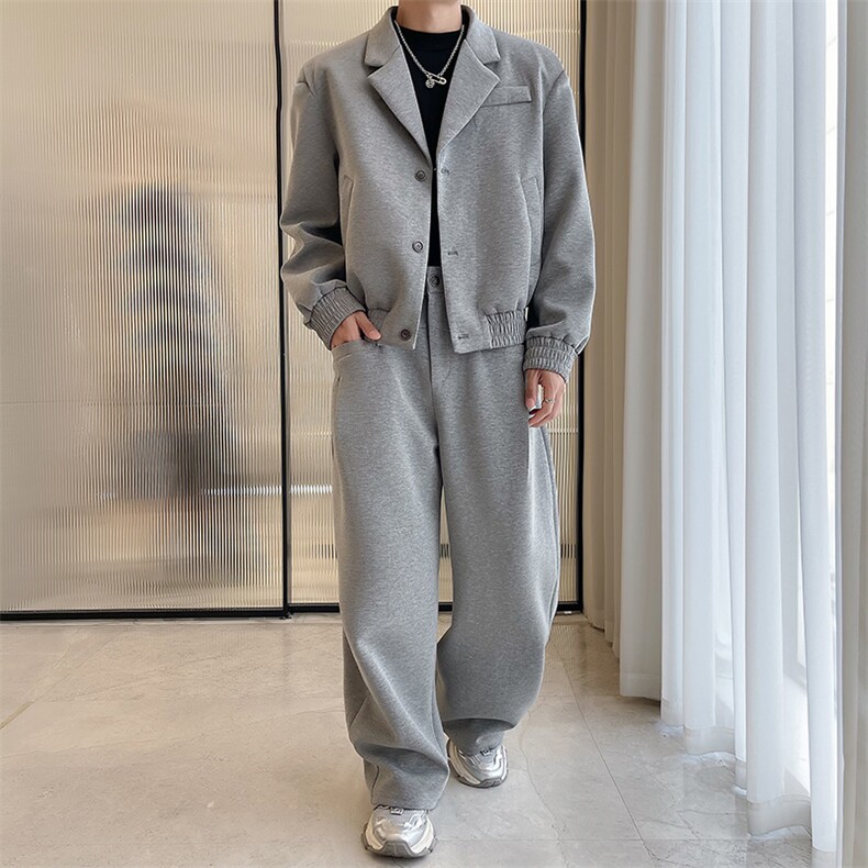 2025冬季网红加绒西服套装西装两件套运动套装P175常规P165,男装西服,星座1104（原A460）