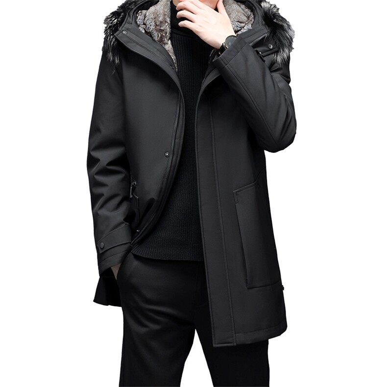 冬季新款中年男连帽羽绒服休闲脱卸领男冬爸爸外套YYYR6808-P445,男装中老年男装,电商B212（原钱塘6029）