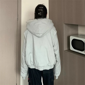 有货 美式座山雕毛领连帽棉服棉衣男女冬季加厚ins外套LZ799-P117图片