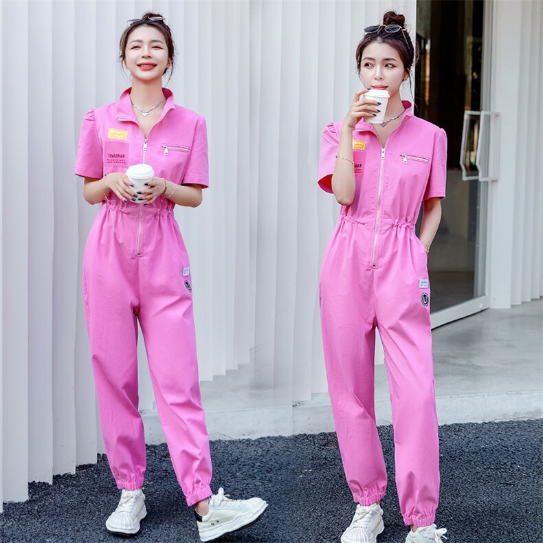 2023年夏季休闲/淑女时尚抽绳连体裤女,女装连体裤,韩蜜菓