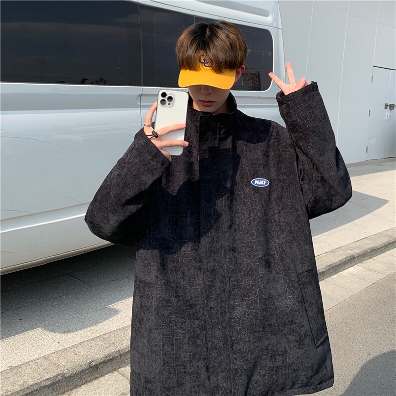 TP30W310两面穿风衣外套新款白底棒球服韩版宽松时尚夹克上衣，男装风衣，电商A170