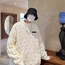 【量大价格可谈】日系复古毛衣男女秋冬潮牌加厚毛衣SCL-X015P48，男装针织衫/毛衣，星座1112-1