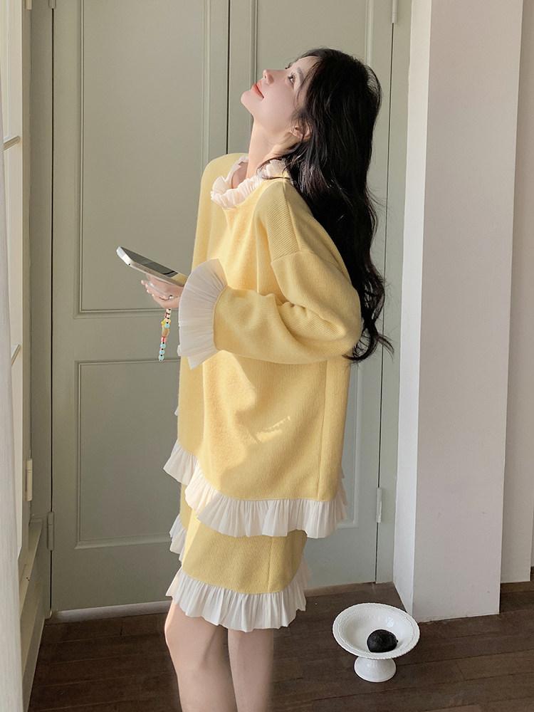 xian货·数据款2026春款荷叶边套装P140198,女装套装/套裙,2C262