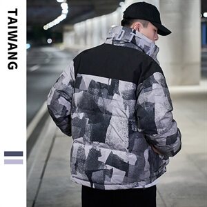 羽绒服男短款立领2021年新款加厚面包服冬季潮外套 A436-915图片