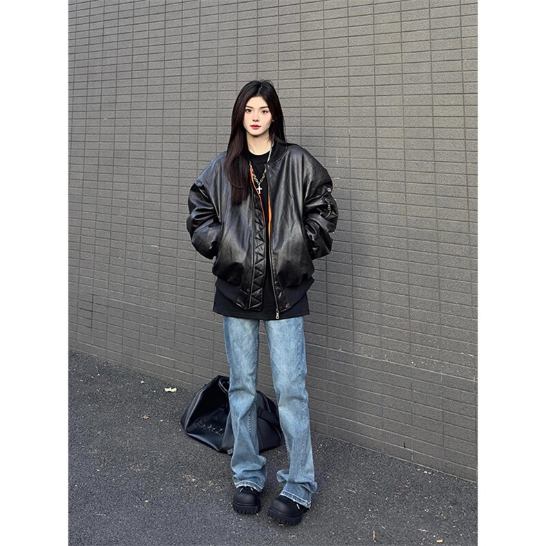 【有货】机车重磅工装PU皮加厚连帽夹克棉服外套MY6022特P120,男装夹克,星座908-1