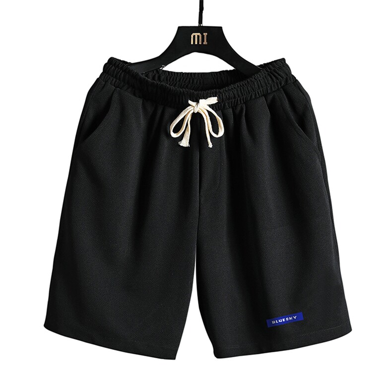 MK37202-P15冰丝短裤男士大码宽松休闲五分裤男运动中裤网格,男装休闲裤,电商A040A