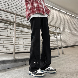 美式高街牛仔裤男韩版潮流暗黑个性帅2024冬季ins长裤RK1293-P43图片