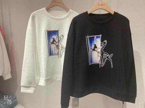 圆领小鹿卫衣，女装卫衣/绒衫，E·贝空间