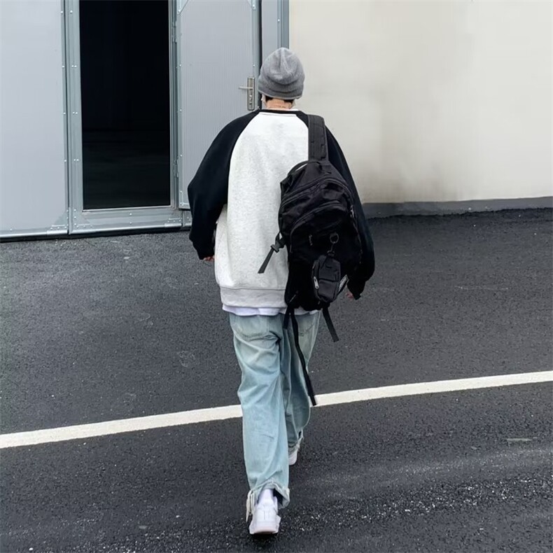 潮流青春流行文艺卫衣圆领新款纯色2023休闲衣服W5062P38,男装卫衣,星座1116-2