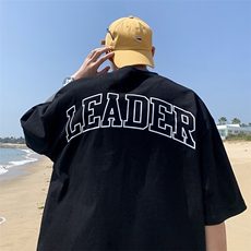 904-XT03-P28夏季美式2023落肩款宽松棉T恤男港风印花宽松短袖，男装T恤，星座904