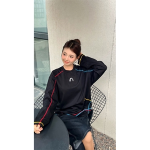 美式高街解构工艺速干长袖T恤衫男女款防晒上衣户外运动骑行服潮图片
