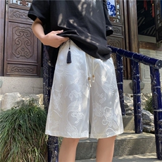 2024夏季新款风缎面刺绣宽松休闲短裤B315-K24066-特p30控58，男装休闲裤，电商B315