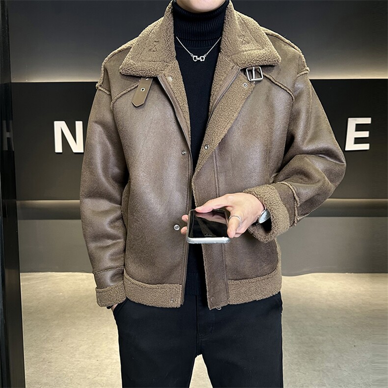 M-3XL9927-P195控券后288冬季保暖皮毛一体加厚皮衣外套男,男装皮衣,电商B321-1