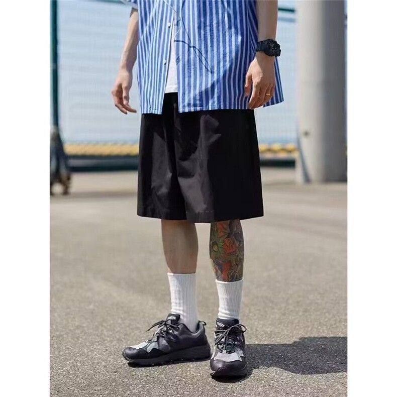 日系cityboy休闲短裤男夏季薄款简约宽松速干五分裤港风运动裤子,男装牛仔裤,星座506A