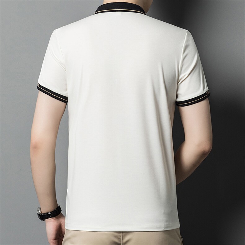 中青年男士棉质短袖T恤男翻领POLO衫夏季休闲纯色体恤衫SW551-P63,男装Polo衫,星座1105-3