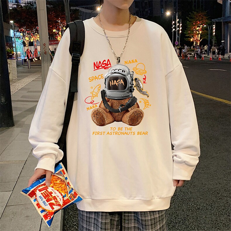 S6281-P28秋季圆领卫衣男大码韩版宽松长袖外套,男装卫衣,电商A040
