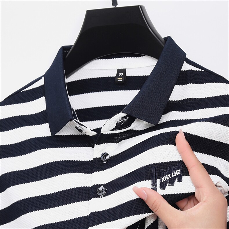 夏季时尚棉感强透气好蜂窝面料时尚休闲男短袖POLO衫HP2818-P60,男装Polo衫,星座1105-3