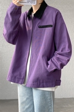 8XL-M水洗做旧帆布短款夹克男款vintage美式复古工装外套JK003P98，男装夹克，电商B312