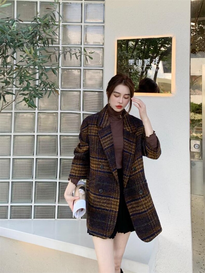 【现货】秋冬新款格子外套，其它，芷炫