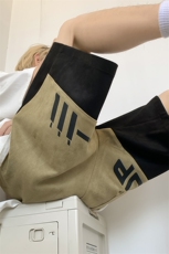 B239-1520-P43美式拼接印花休闲短裤男麂皮绒男学生运动五分裤子，男装休闲裤，星座514-2(原B239)