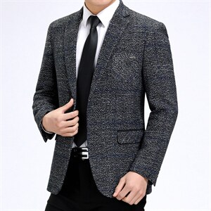 2023秋季新款男士西服商务中年便服单西薄款小西装外套时尚百搭图片