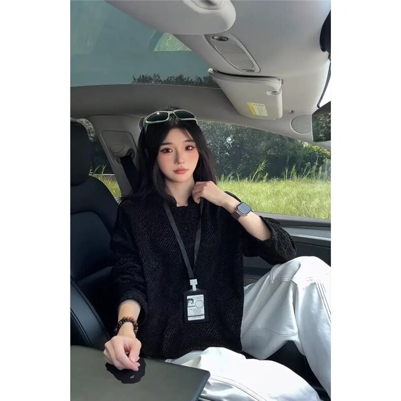 雪尼尔长袖T恤男女设计感立领POLO衫情侣内搭打底衫卫衣WYX07,男装Polo衫,星座516A