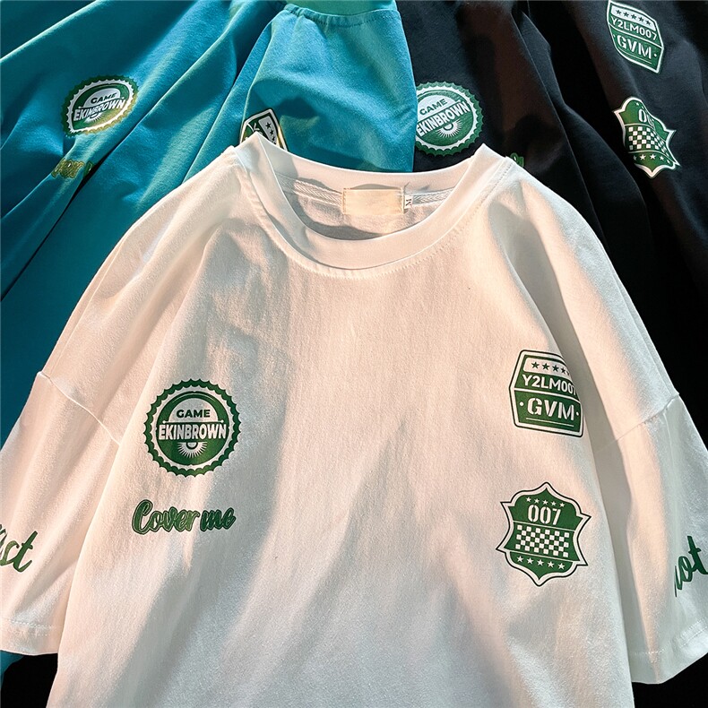 1潮流印花休闲情侣日系潮大码M-5XL短袖T恤男DT7638P30控45，男装T恤，星座226-2