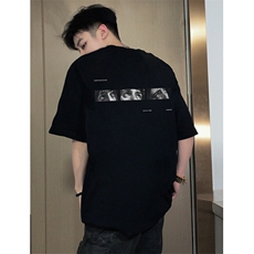 WE1586-P31美式夏季纯棉短袖t恤男女宽松重磅嘻哈印花，男装T恤，电商B323A