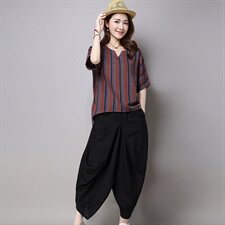 T恤竖条纹圆领2021年夏季短袖常规宽松时尚气质潮流优雅，女装T恤，独衣靓