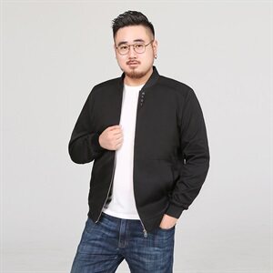 春装新款男士夹克衫男上衣薄款休闲外套XL-8XL加肥大码8809款图片