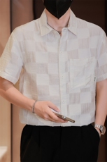 大货男士短袖衬衫高级感定制面料冰丝透气品质衬衣C317-C805-P55，男装衬衫，电商C317