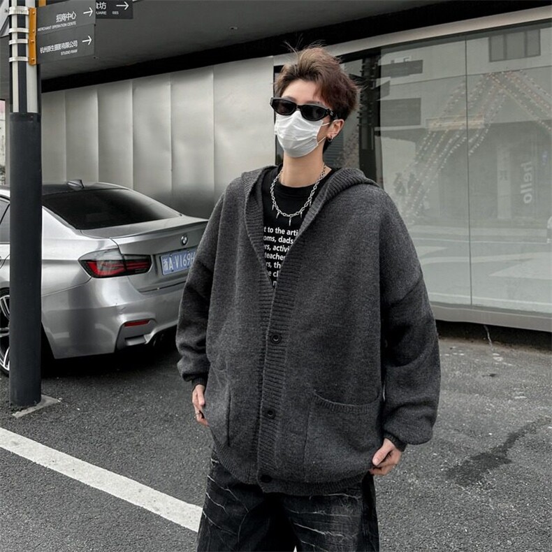 针织开始男士韩版潮流帅气百搭文艺连帽2025春季ins毛衣MZ783-P64,男装针织衫/毛衣,星座412-3