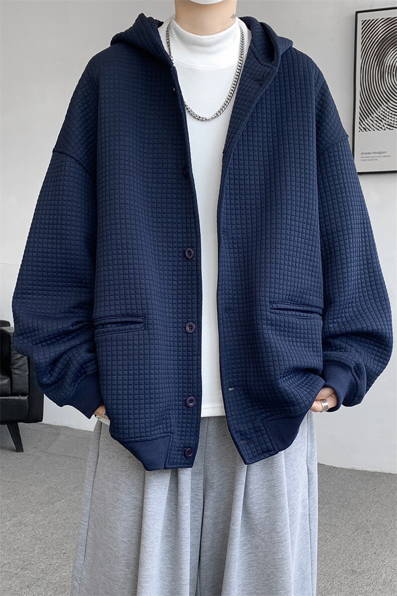 M~8XL开衫夹克/连帽卫衣大码连帽重磅秋冬加厚休闲外套KS2102P80,男装卫衣,电商B238