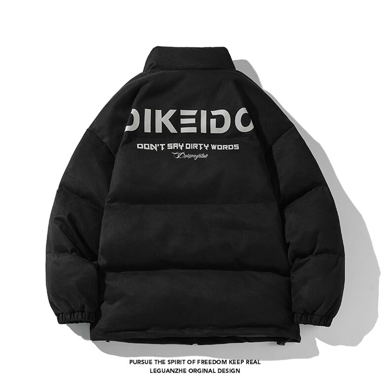 2023冬季新款港风白底大码麂皮绒印花棉衣M-5XHM22602-P115,男装棉衣,电商A022
