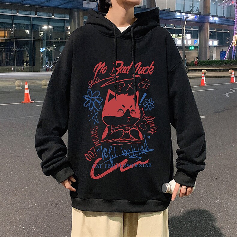 WY2226-P35纯棉连帽卫衣男大码运动帽衫宽松薄外套男,男装卫衣,电商A040