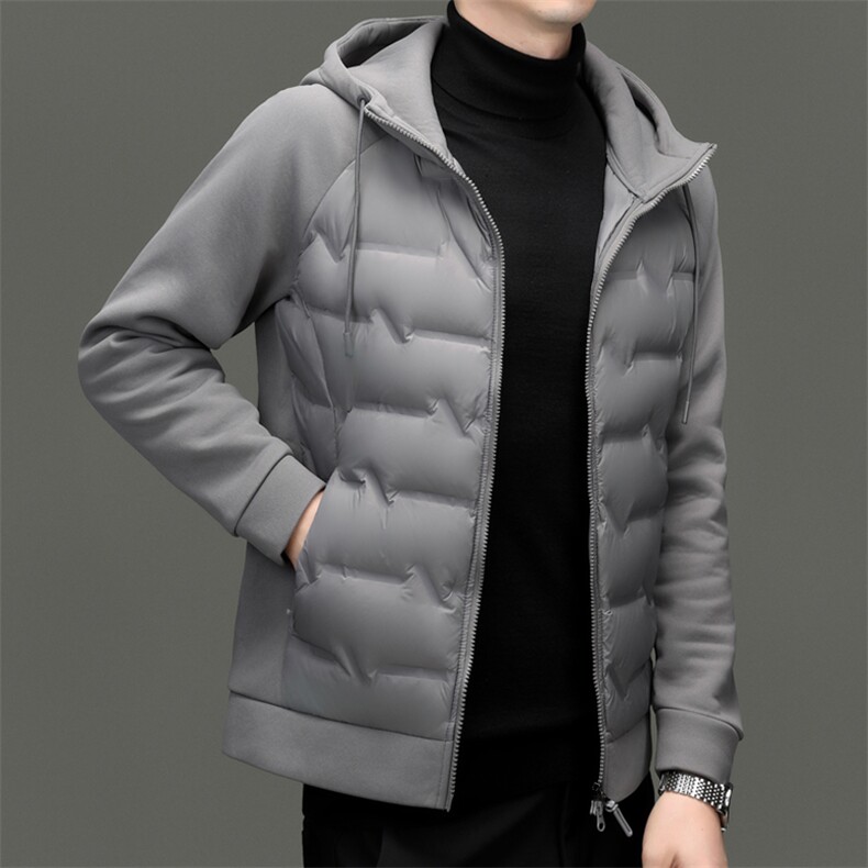 秋冬季白鸭绒轻薄羽绒服休闲男士短款时尚户外保暖防寒男外套,男装羽绒服,钱塘6003（原4033）