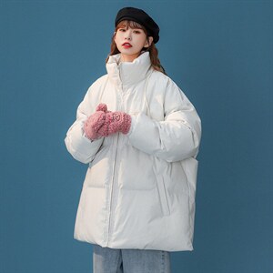 2025冬装纯色百搭款中性风立领棉衣加厚外套A125-Y291-P105女类,男装棉衣,电商A125