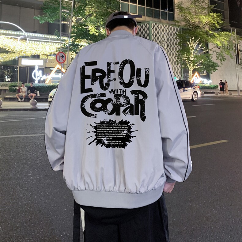 特批2025港风夜景棒球服外套宽松字母印花夹克TPF6053P65控98,男装夹克,电商A247